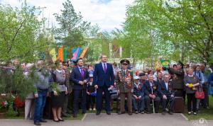 В сквере имени маршала Георгия Жукова состоялся торжественный митинг, посвящённый Дню Победы