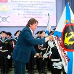 Руслан Кинзикеев и Юрий Рудаков  поздравили учащихся городских школ с посвящением в кадеты морской пехоты