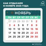 Как отдыхаем и работаем в ноябре